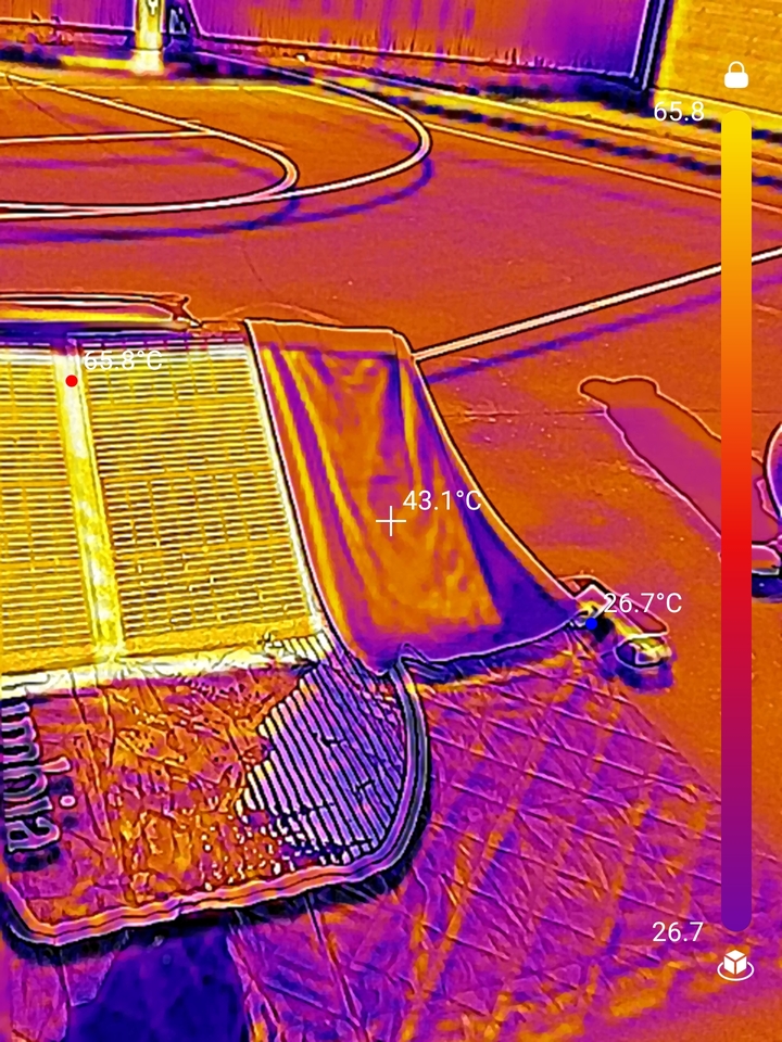 Thermal: blanket covering one sub-panel, May 4
